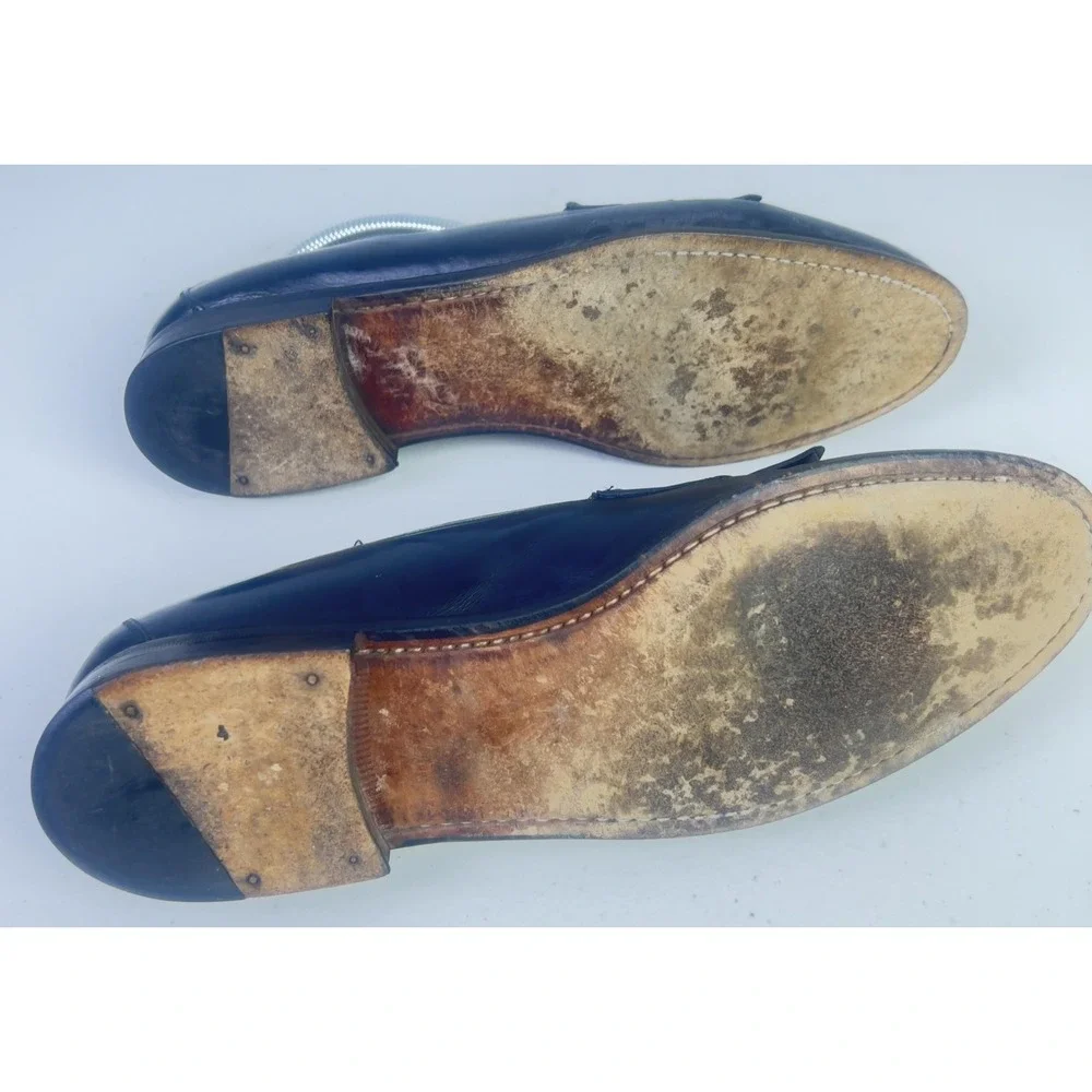 Mezlan Santander Shoes Mens Size 11 Black Leather Tassel Loafers Dress Spain